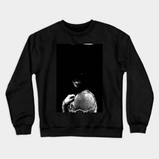 Special processing. Dark side. Girl with not visible face parts. Grayscale. Crewneck Sweatshirt